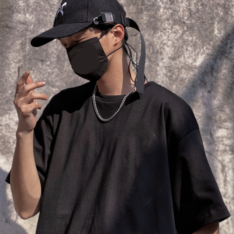 Guochao Heavy Machinery Printing Short Sleeve T-shirt Men and Women Half Sleeve Round Neck Loose Cotton T-shirt