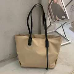 All-match Large-capacity Tote Bag Simple One-shoulder Tote Bag - Khaki - View 1