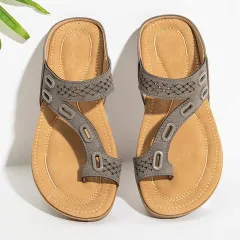 Summer Slippers Women's Shoes Slippers Women - Khaki - View 1