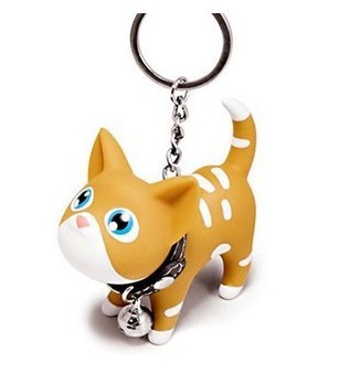 Cute Meow Doll Keyring Kate Cat Couple Keychain Kitty Keychain Yellow Cat - Shop at LoveMi