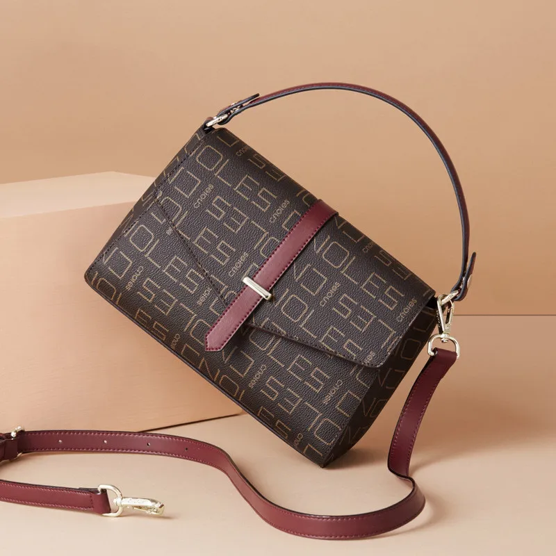 Women's Bag Shoulder Messenger Bag Retro Waterproof Handbag - Coffee