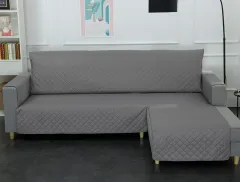 Chaise Sofa Cushion Pet Anti-Fouling Non-Stick Hair Machine Washable All Seasons Sofa Cover One Back Towel - Grey - View 1