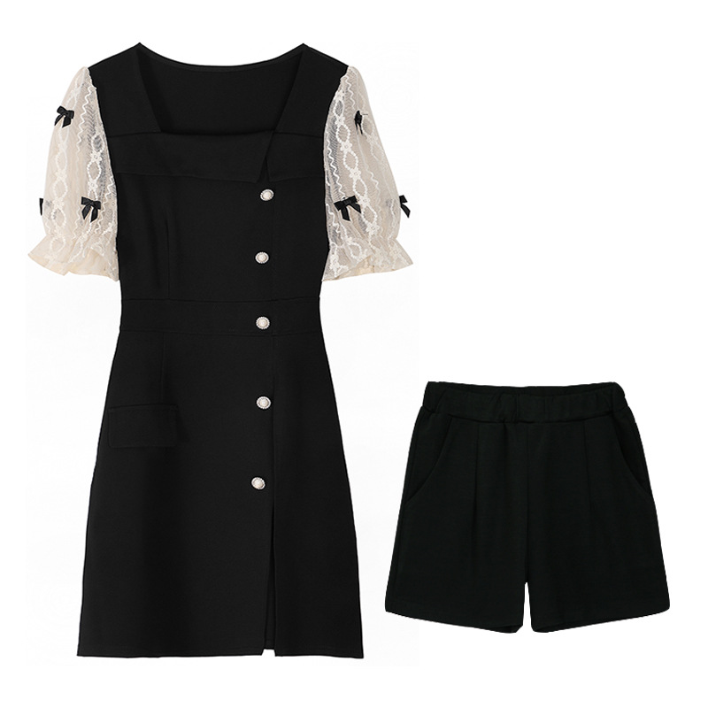 Thin Ladies Fan All-Match Fashion Dress and Pants Suit Tide