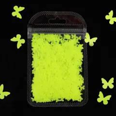 Multicolour Medium Butterfly Nail Sequins In Bone Bag - View 1