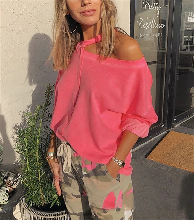 Bat Sleeve Ebay Wish Neon Tailoring Trendy Sweatshirt T-Shirt Top