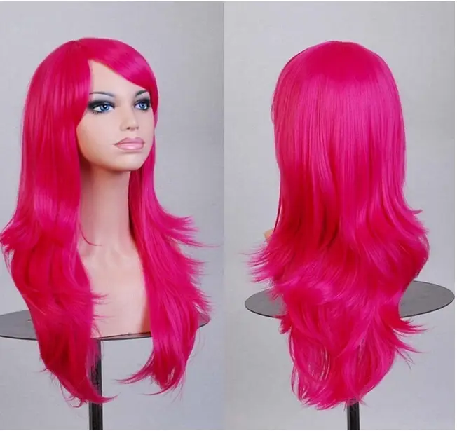 Cos Long Roll Anime Cosplay Color European And American Wig Foreign Trade Multicolor