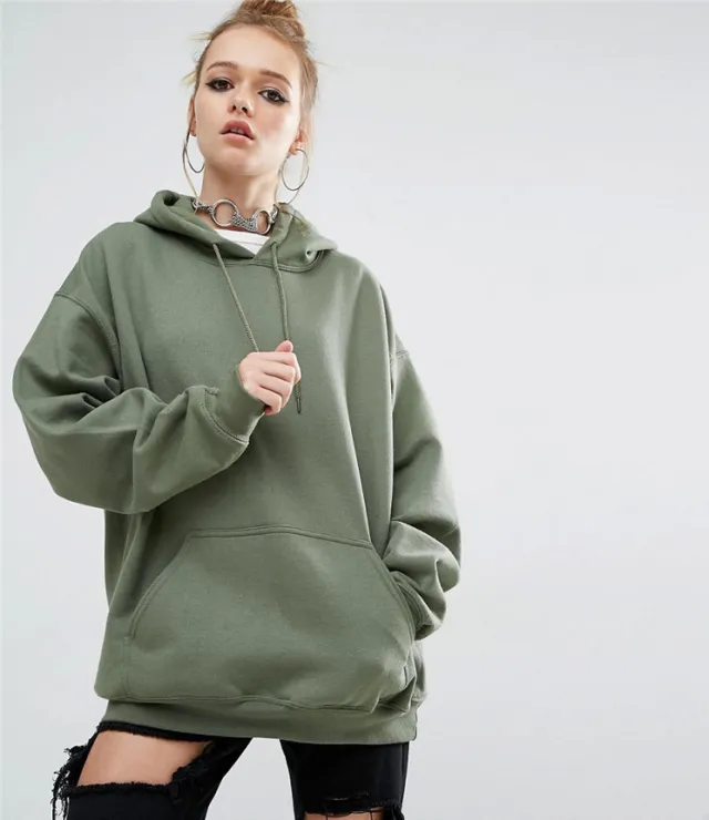 Hooded Bat Sleeve Sweater Women's Clothing Green - Shop at LoveMi