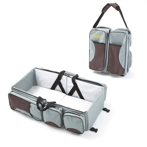 Baby Folding Bed Mommy Bag Portable One-shoulder Mom Bag