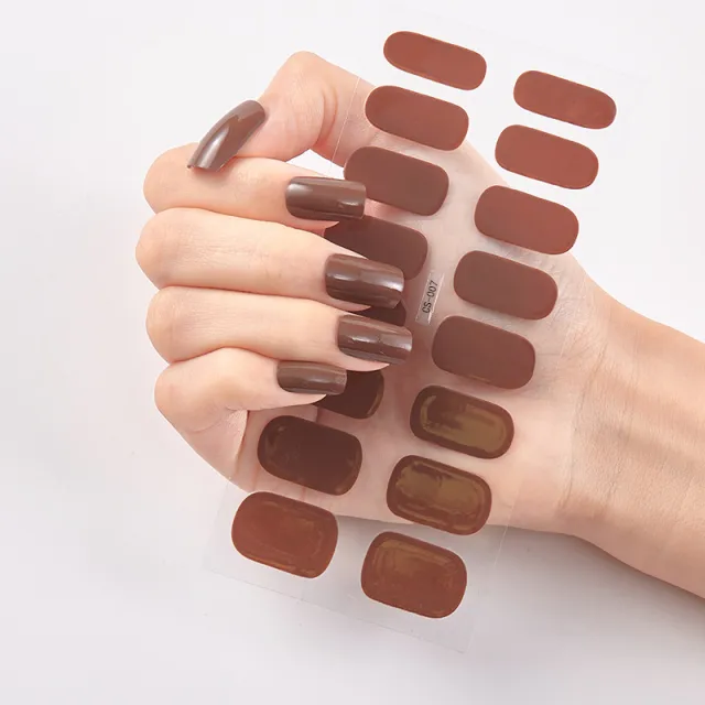 Pure Color 16 Nail Stickers 7 Color - Shop at LoveMi