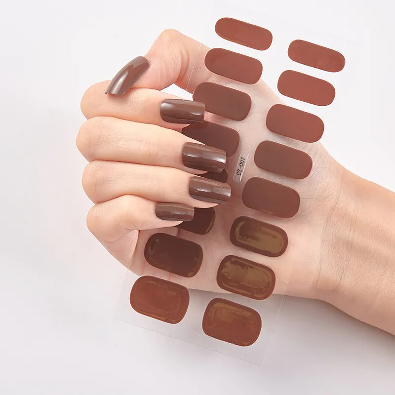 Pure Colour 16 Nail Stickers - 7 Colour