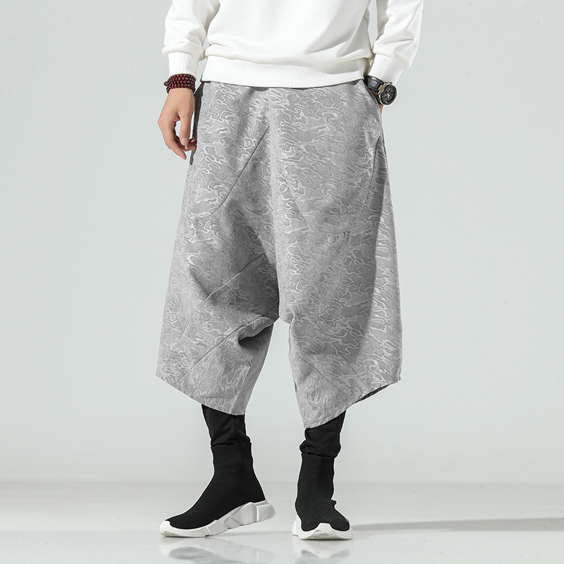 Title 7, Embossed double-layer mens baggy pants for ult...