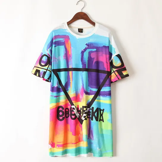 Loose Duplex Women's T shirt Top Colorful - Shop at LoveMi