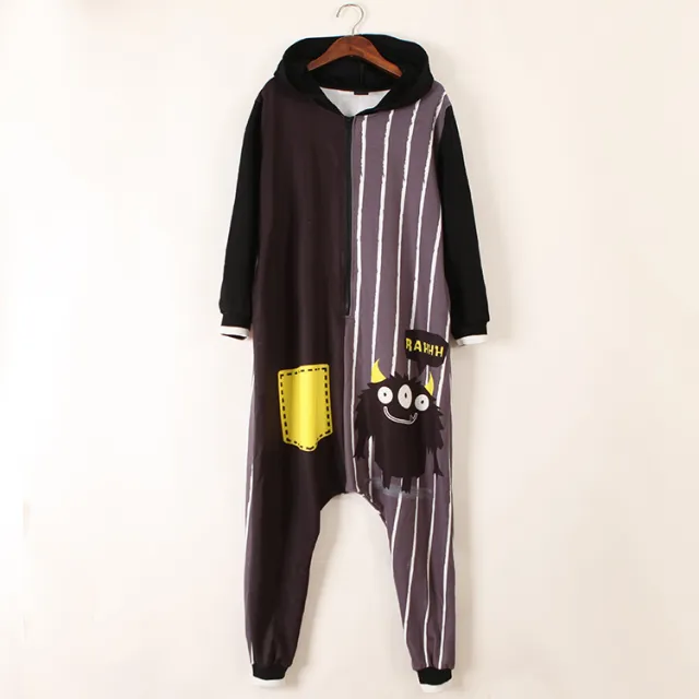 Autumn And Winter Fashion Korean Version Of The Jumpsuit Loose Hip Hop Hip Hop Sports Hip Hop Jumpsuit Tide Brand Women'S Clothing Black - Shop at LoveMi
