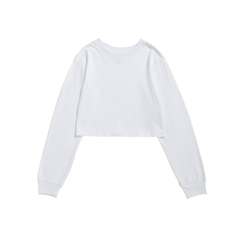 Simple Solid Color Casual Little Sexy Navel Sportswear