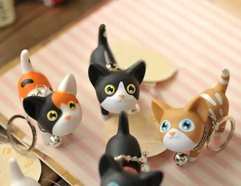 Cute Meow Doll Keyring Kate Cat Couple Keychain Kitty