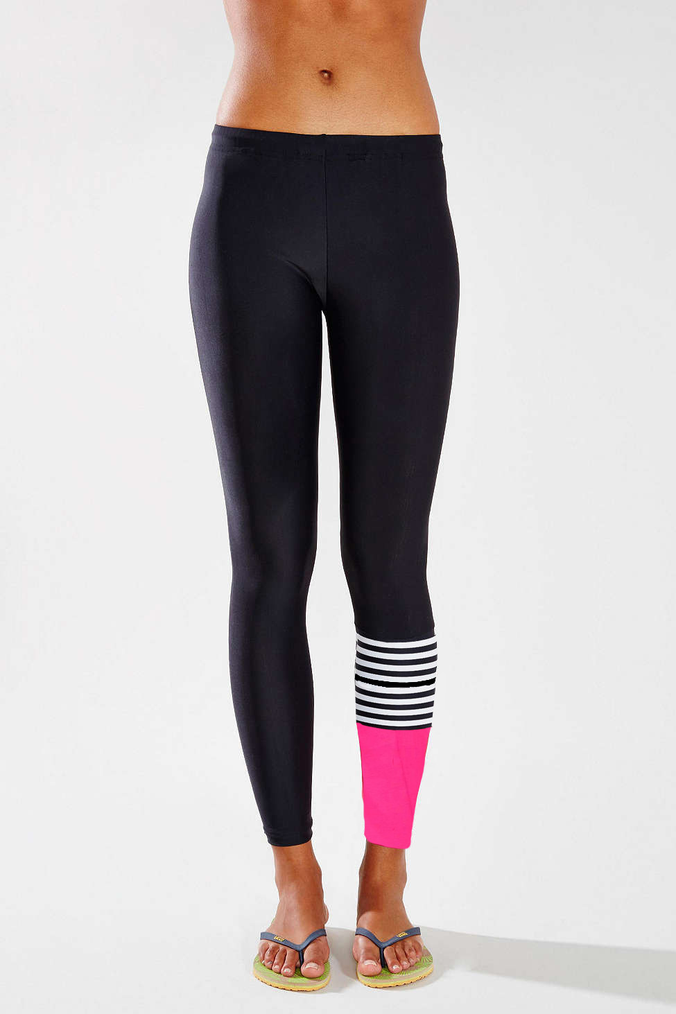 Summer Leggings And Striped Stretch Sports Leggings Yoga Cropped Pants As Shown - Shop at LoveMi