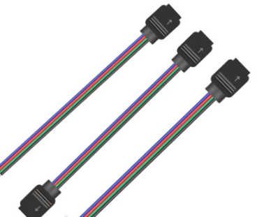 Rgb Lamp With Double Head Welding-Free Buckle With Cable Led Colorful Light Bar Cable 4Pin Female To Buckle 10Mm - Image 5