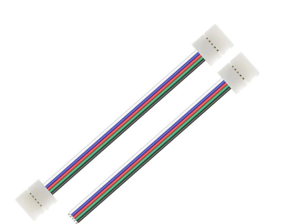 Rgb Lamp With Double Head Welding-Free Buckle With Cable Led Colorful Light Bar Cable 4Pin Female To Buckle 10Mm - Image 6