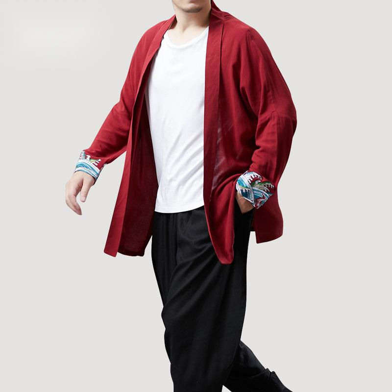 Cotton Crinkle Embroidered Cardigan