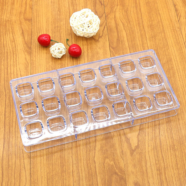 Title 3, Plastic Hard Mold Chocolate Mold 21 with Square...