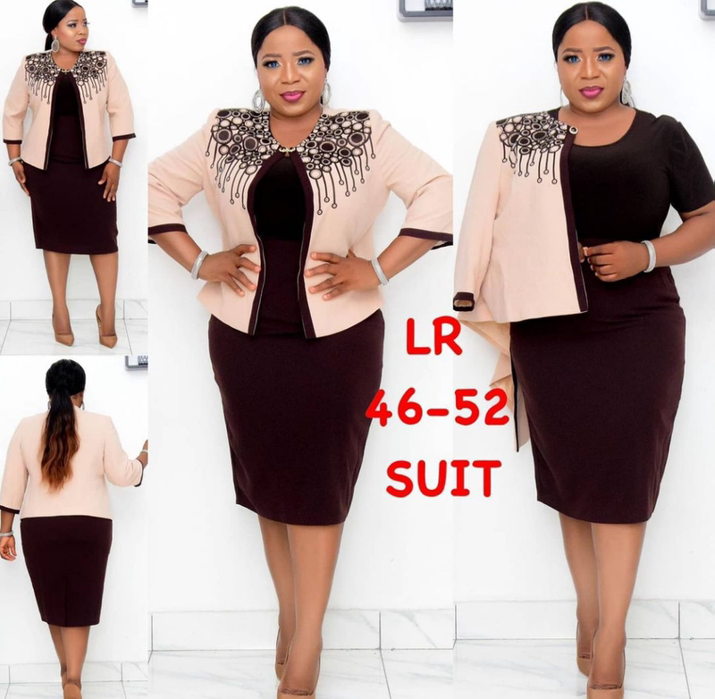 African Plus Size Small Coat Dress Printed Jacket Suit Women