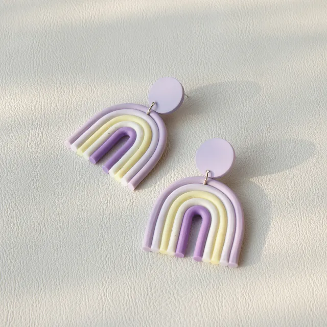 Cute And Fresh Cos Girl Earrings Purple - Shop at LoveMi