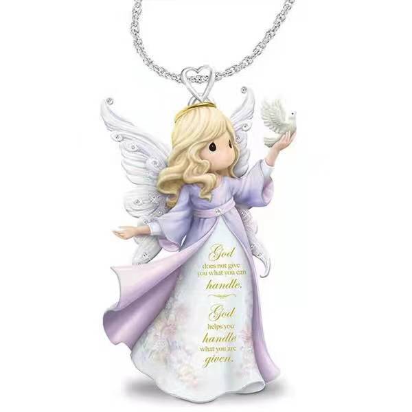 Title 1, Peace Dove Angel Wings Girl Pendant