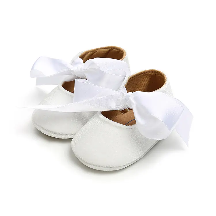 Ribbon Spring and Autumn Baby Princess Shoes Soft-soled Toddler