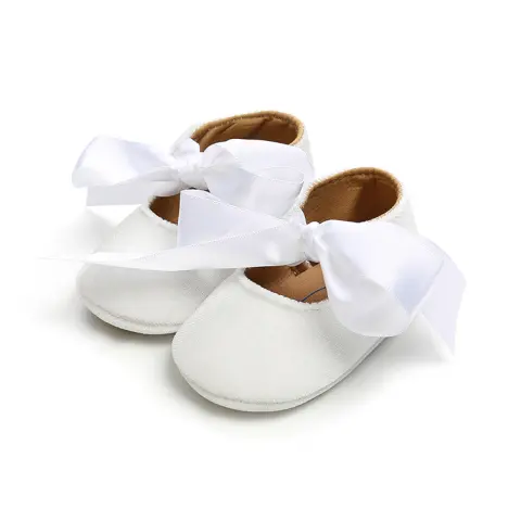 Ribbon Spring and Autumn Baby Princess Shoes Soft-soled Toddler