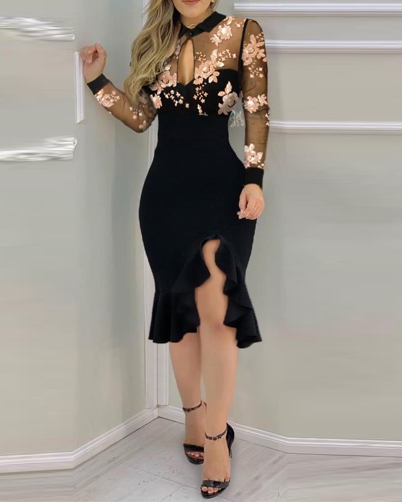 Wish New Sequin Stitching Embroidery Dress — image 1