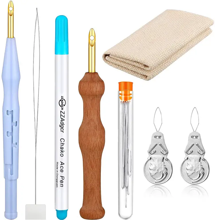Russian Poke Embroidery Set 14 Piece Set Poke Needle Set Factory Direct Supply