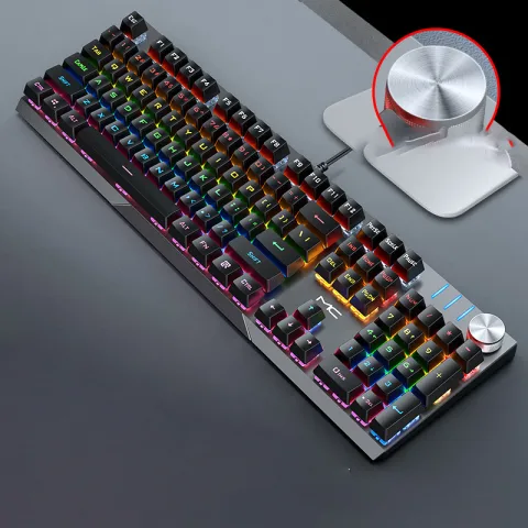 New Mechanical Keyboard Green Axis Black Tea Red Gaming