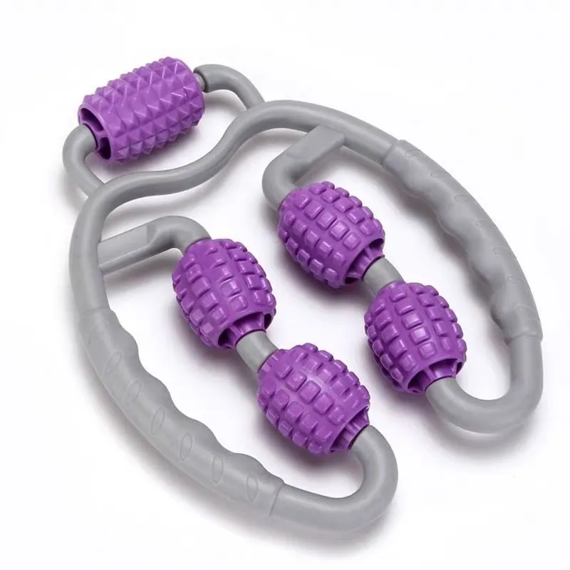 U Shape Trigger Point Massage Roller Full Body Massage Tool Arm Leg Neck Muscle Massager 4 Wheels Fitness Device For Sports – image 9