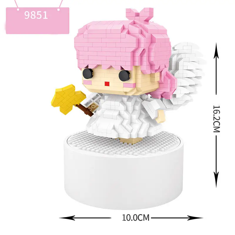 Micro-particle Building Blocks Assembled Children's Toy Multifunctional Puzzle Girl