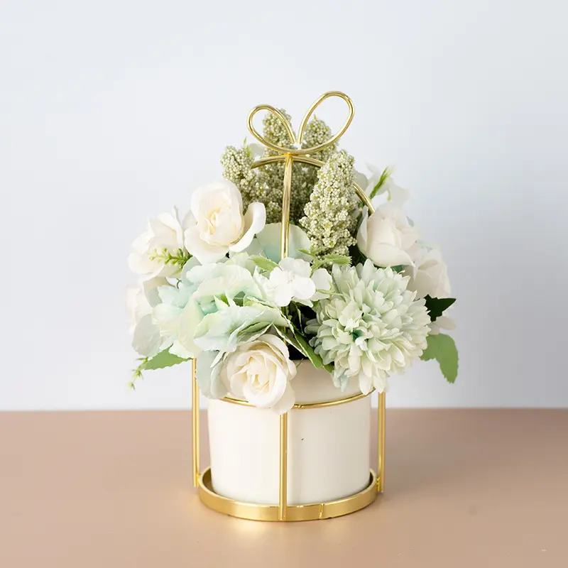 Small Potted Plants Dried Flower Bouquet Simulation Flowers Fake