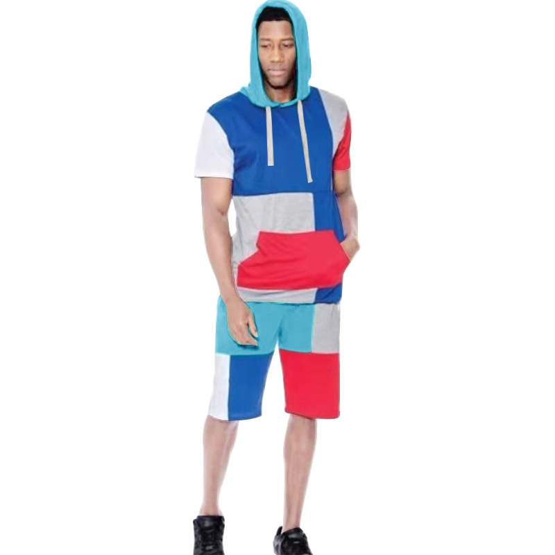 Title 3, Color Matching Sports Casual Fashion Hooded Sho...