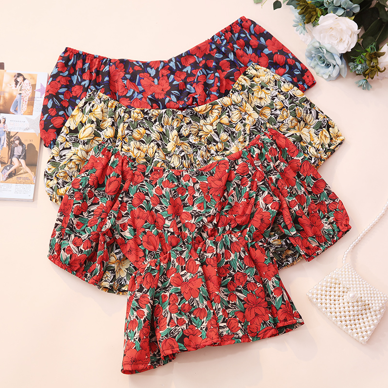 Title 3, Fashion Floral Doll New Waist Short Sleeve Shir...