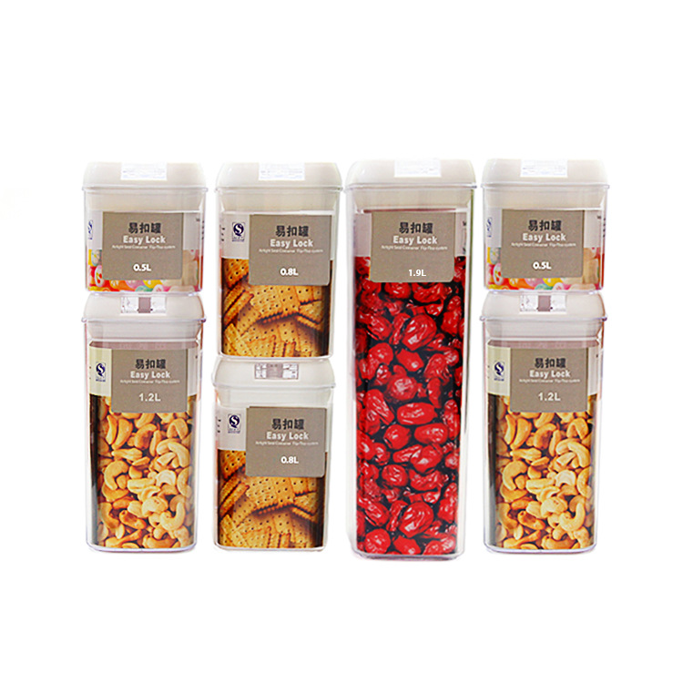 Title 2, Seven-Piece Plastic Food Storage Cans