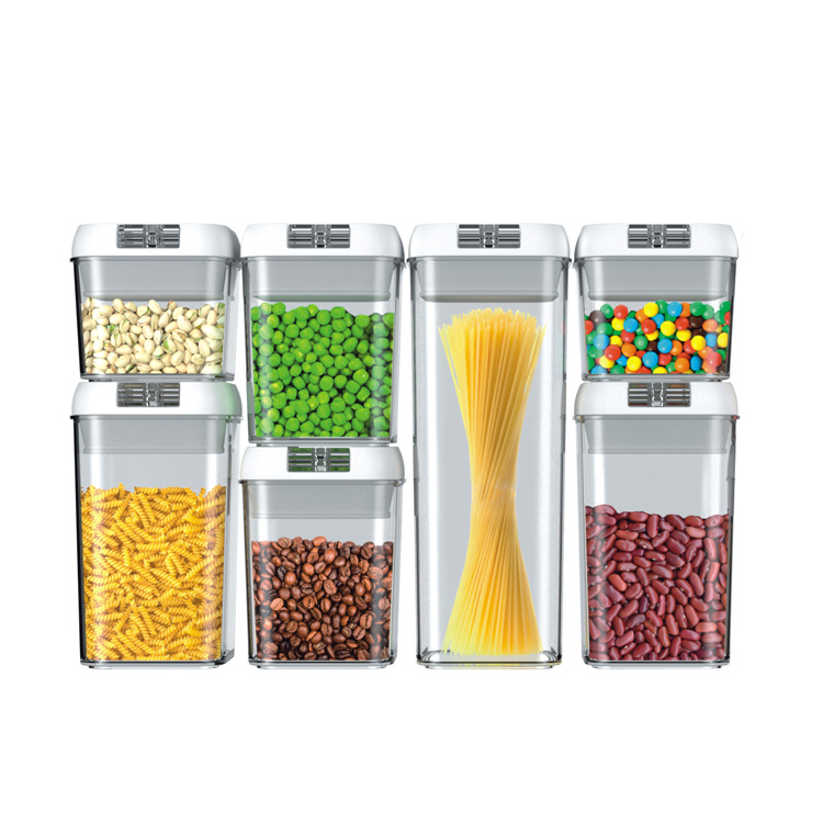 Title 4, Seven-Piece Plastic Food Storage Cans