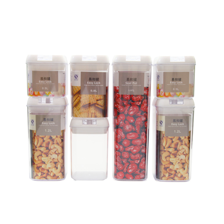 Title 5, Seven-Piece Plastic Food Storage Cans