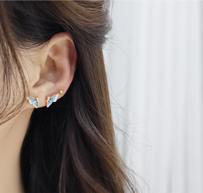 Butterfly Earrings Female Earrings New Style Small And Exquisite Earrings