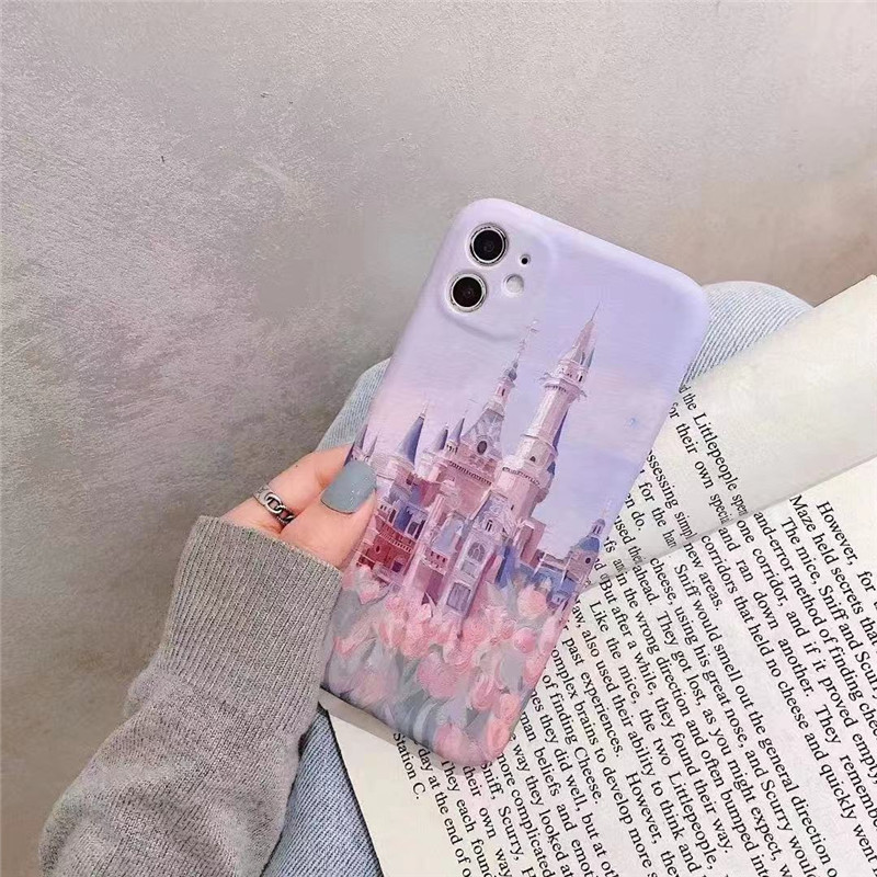 Compatible with Apple, Compatible with Apple , Flower Castle Suitable For 12 11ProMax Mini Apple XS XR Mobile Phone Case IPhone78p Protective Sleeve Female