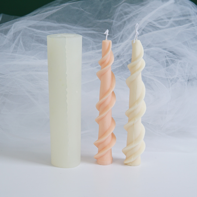 Screw wax silicone mold rotating lace candle mold (photo