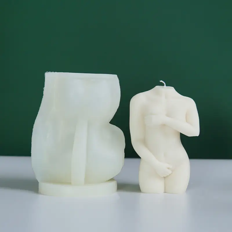 Shy Female Body Candle Mold Sexy Female Body Candle Silicone Mold