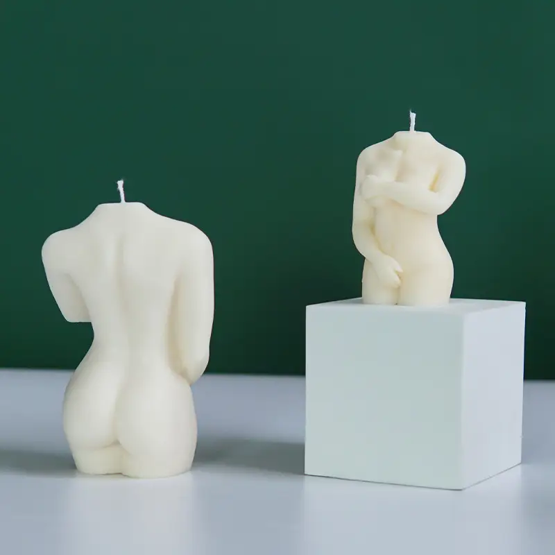 Shy Female Body Silicone Candle Mold for DIY Crafting