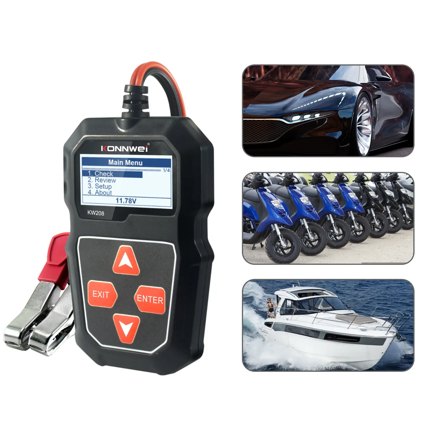Konnwei Kw208 Car Battery Resistance Tester