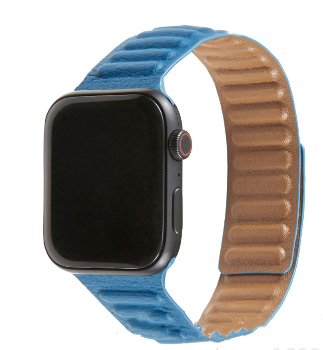 Compatible with Apple Watch Strap IWatch6 5th Generation Leather Chain Strap Double-sided Color Second-generation Loop