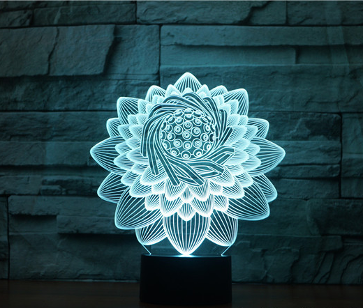 LED Lotus Touch Lamp