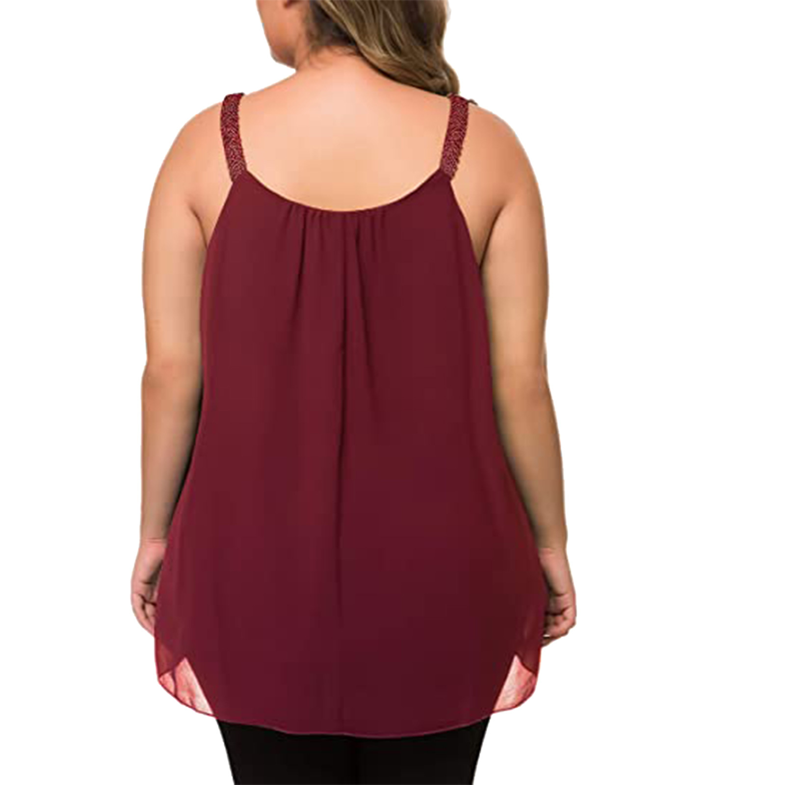 Loose Black Chiffon Style Commuting European And American Medium Long Cotton Pullover Round Neck Solid Color