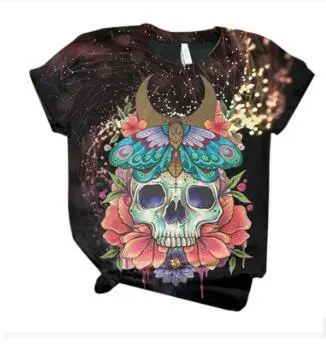 Digital Printed Casual Short Sleeved T Shirt C 2Xl - Shop at LoveMi